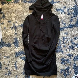 Hooded sweater dress